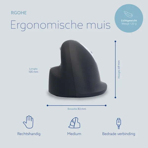 R-Go He Break (medium, rechts, bedraad) - Afbeelding 6
